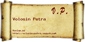 Volosin Petra névjegykártya